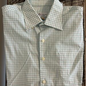 Peter Millar Teal Grid Men's Button Down Shirt